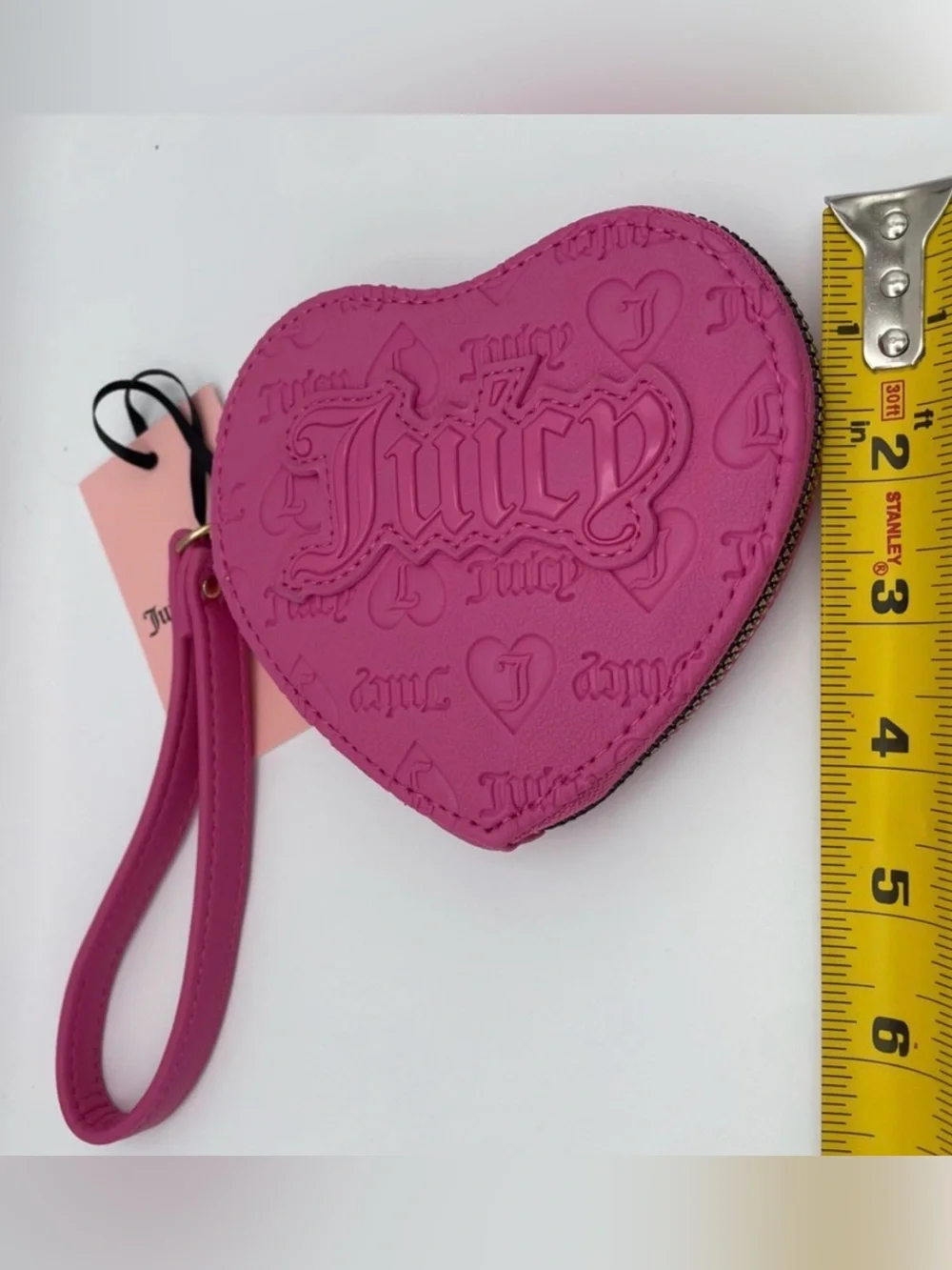 Juicy Couture Pink Heart Zip Around Wrislet NWT